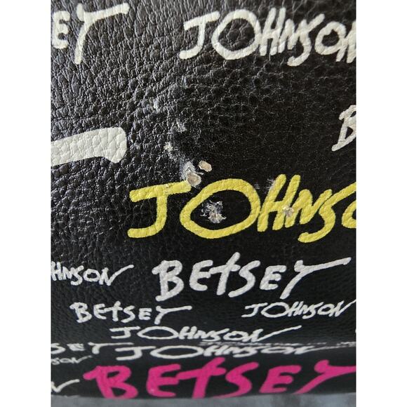 Betsey Johnson Backpack Logo Black Pink Large - Picture 7 of 10